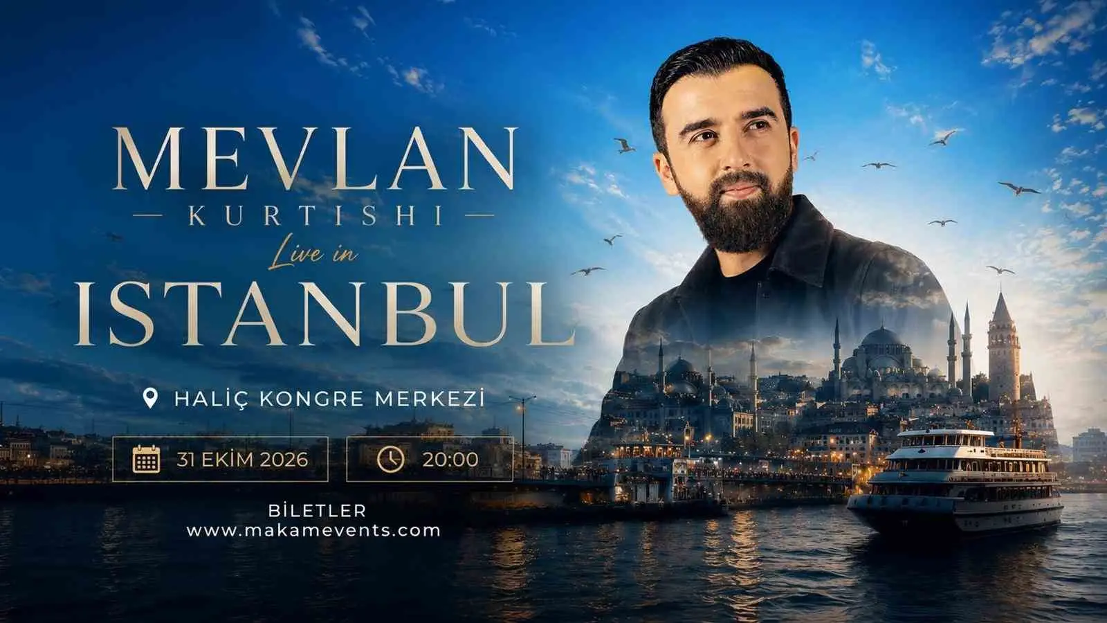 ULUSLARARASI İLAHİ VE MUSİKİ SANATÇISI MEVLAN KURTİSHİ, CUMARTESİ AKŞAMI MÜZİKSEVERLERLE BİR ARAYA GELECEK. KURTİSHİ,’NİN FİLİSTİN İÇİN HAZIRLADIĞI  ESER İLK KEZ DİNLEYİCİ İLE BULUŞACAK.