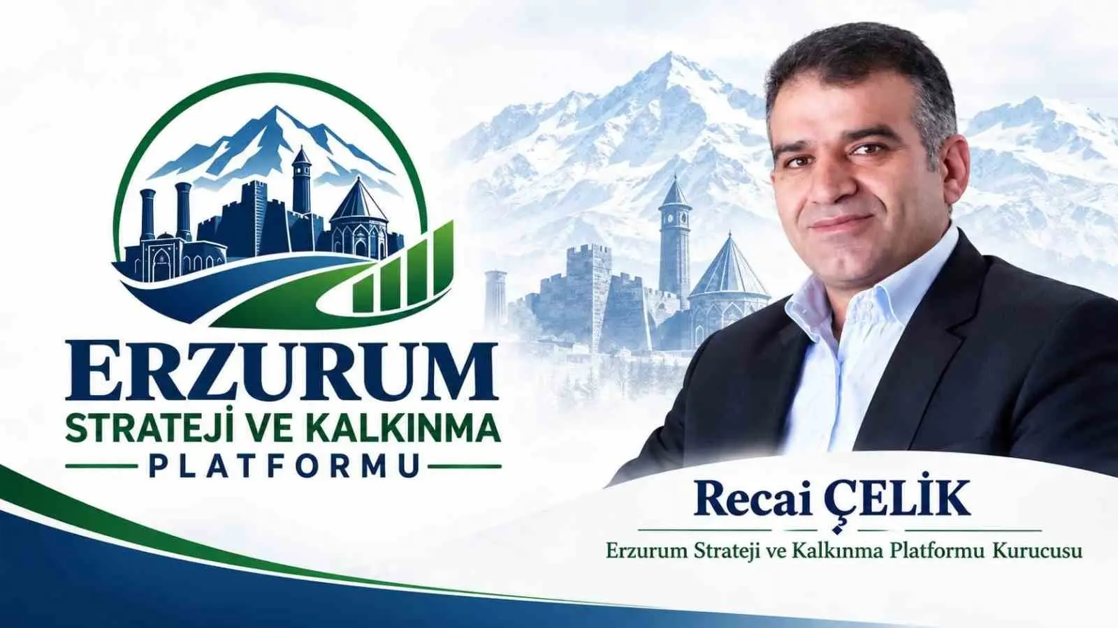 ERZURUM STRATEJİ VE KALKINMA PLATFORMU KURUCUSU RECAİ ÇELİK, ERZURUM’UN CUMHURİYET TARİHİNDEKİ MÜSTESNA KONUMUNA DİKKAT ÇEKEREK, ŞEHRİN TARİHÎ MİRASININ EKONOMİK, SOSYAL VE KÜLTÜREL KALKINMA PROJELERİYLE DESTEKLENMESİ GEREKTİĞİNİ BELİRTTİ.