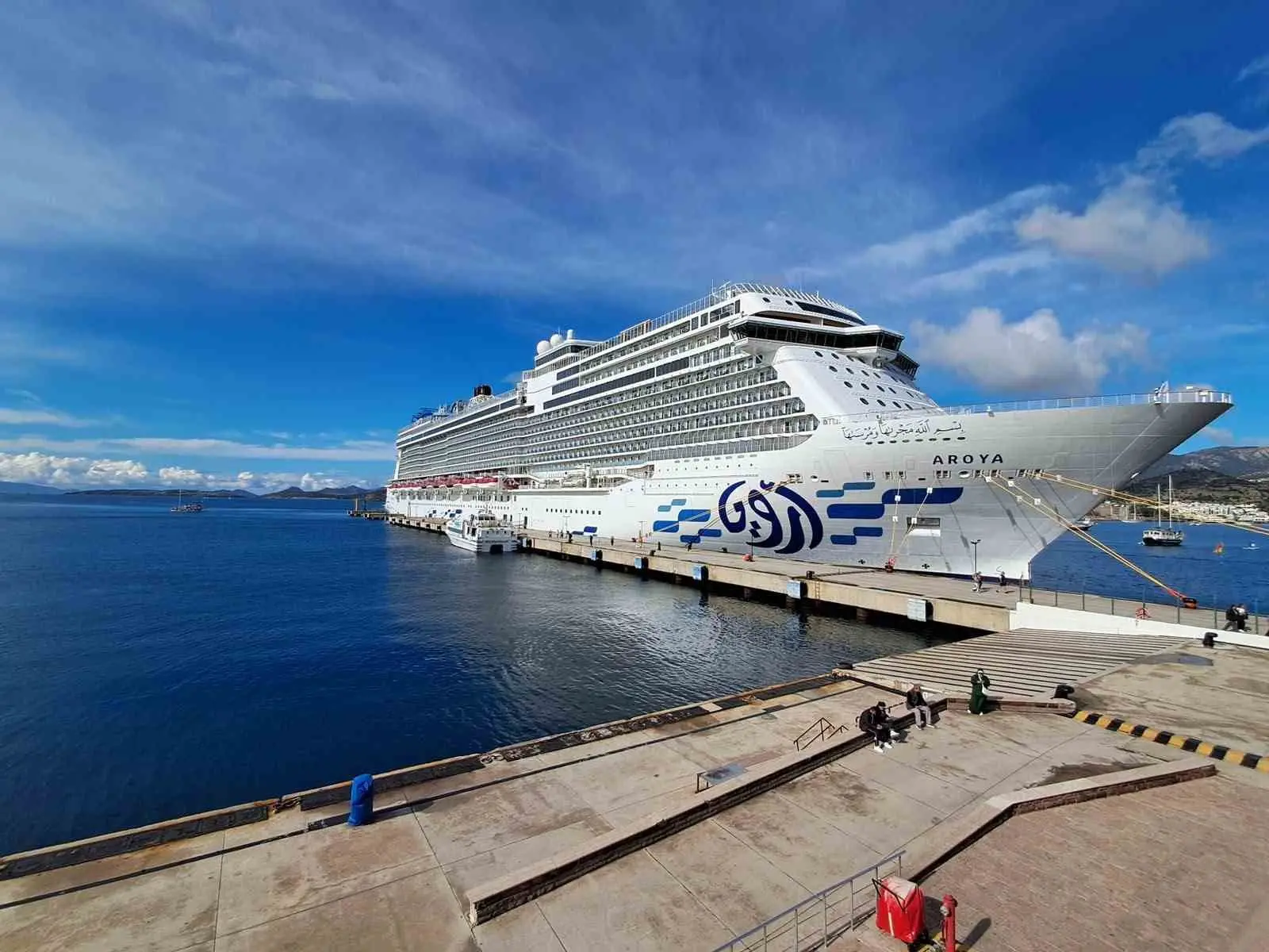 MALTA BAYRAKLI 335 METRE UZUNLUĞUNDAKİ KRUVAZİYER "AROYA", MUĞLA’NIN BODRUM İLÇESİNE GELDİ.