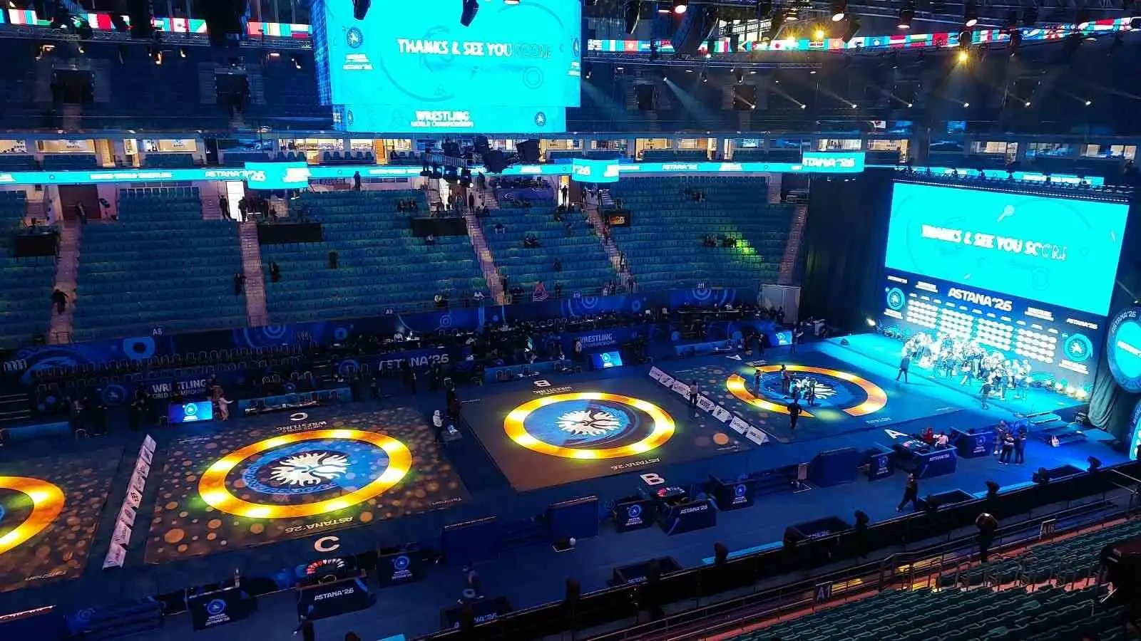 KAZAKİSTAN ASTANA’DA GERÇEKLEŞTİRİLEN 2026 DÜNYA BÜYÜKLER GÜREŞ ŞAMPİYONASI’NDA KADINLAR KATEGORİSİNDEKİ MÜSABAKALAR TAMAMLANDI. 10 SIKLETTE KÜRSÜLER BELLİ OLURKEN TAKIM HALİNDE ABD BİRİNCİ, JAPONYA İKİNCİ, ÇİN İSE ÜÇÜNCÜ OLDU.